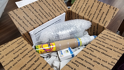 box full of wrapped products